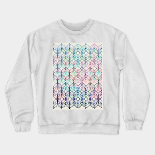 Mermaid's Braids - a colored pencil pattern Crewneck Sweatshirt by micklyn
